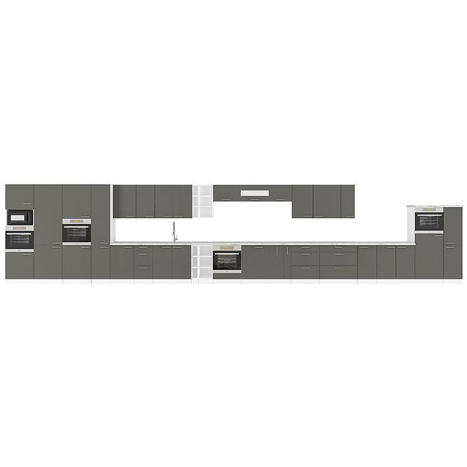 Szafka Kuchenna Lara 60dkpl-162 1f Bb Mdf Szary Połysk