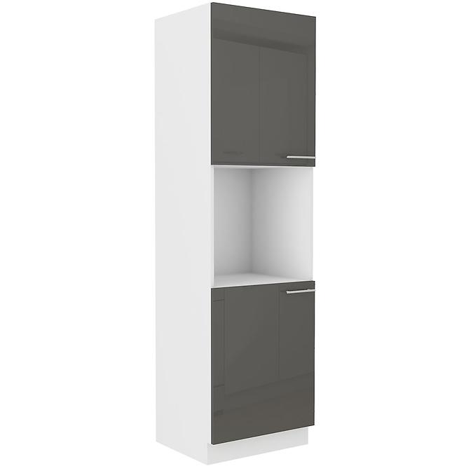 Szafka Kuchenna Lara 60dp-210 2f Bb Mdf Szary Połysk