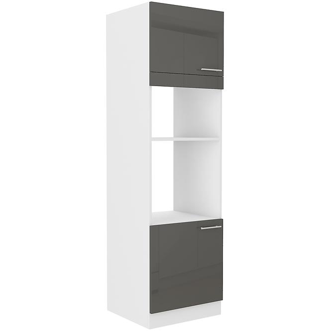 Szafka Kuchenna Lara 60dpm-210 2f Bb Mdf Szary Połysk