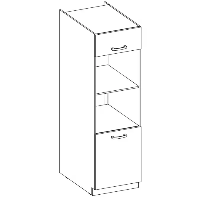 Szafka Kuchenna Lara 60dpm-210 2f Bb Mdf Szary Połysk