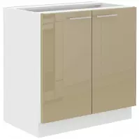 Szafka Kuchenna Lara 80zl 2f Bb Mdf Cappucino Połysk
