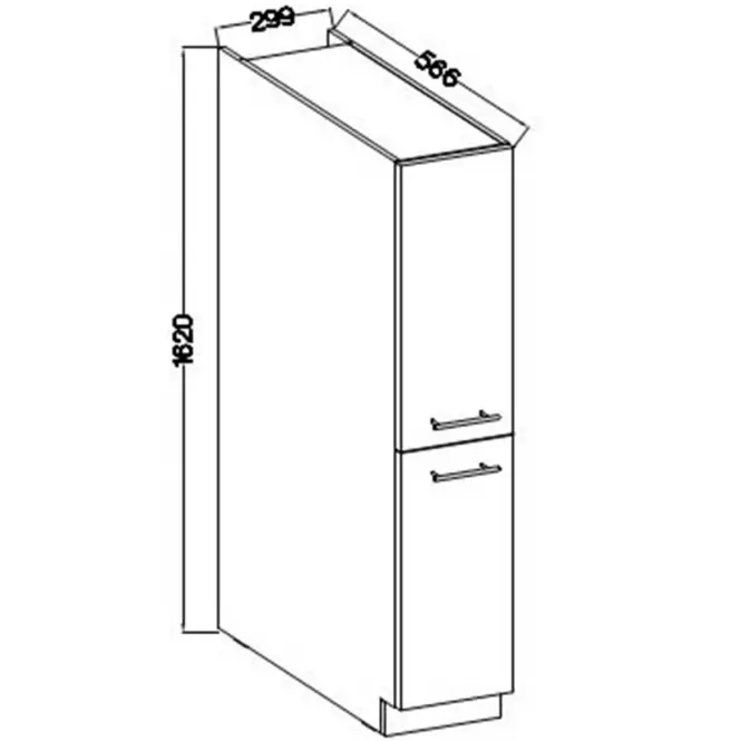 Szafka Kuchenna Lara 30dk-162 Cargo 1f Bb Mdf Cappucino
