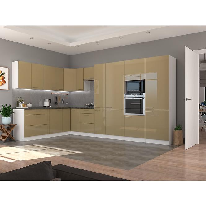 Szafka Kuchenna Lara 60dk-210 2f Bb Mdf Cappucino Połys