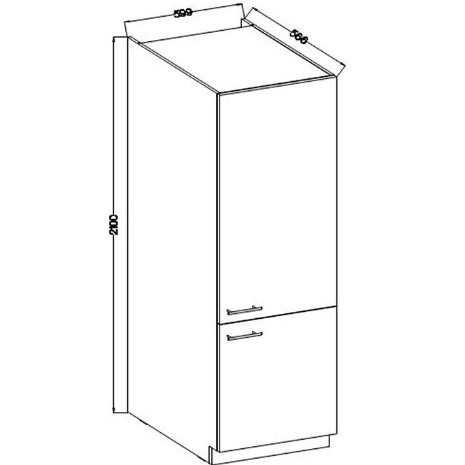 Szafka Kuchenna Lara 60dk-210 2f Bb Mdf Cappucino Połys