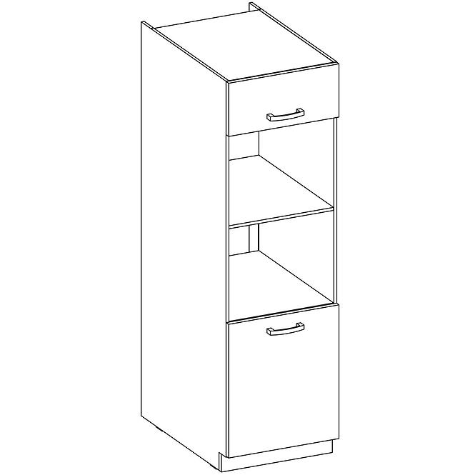 Szafka Kuchenna Lara 60dpm-210 2f Bb Mdf Cappucino Poły