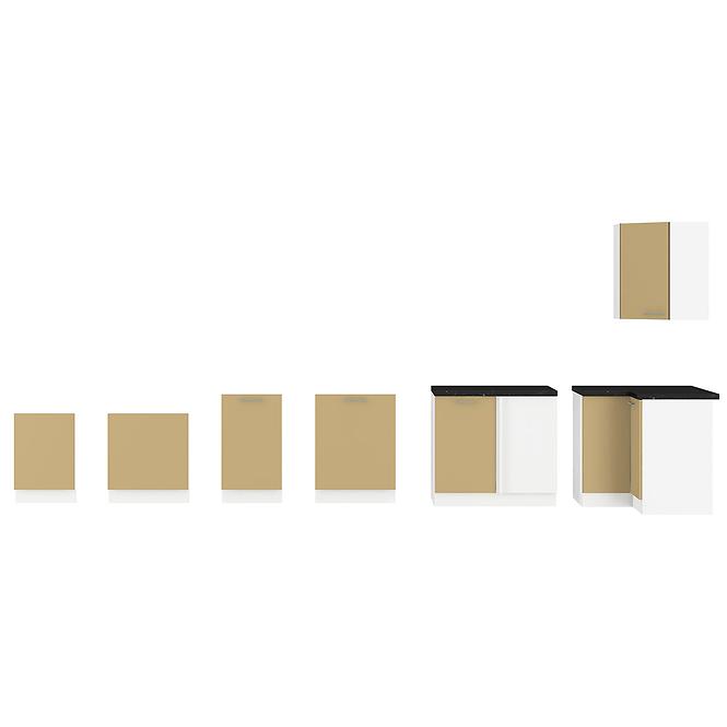 Szafka Kuchenna Lara 60dpm-210 2f Bb Mdf Cappucino Poły