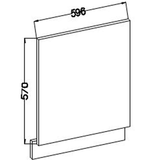 Szafka Kuchenna Lara Front Zm.570x596 Mdf Biały Połysk