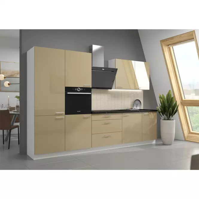 Kuchnia Lara 310 Mdf Cappucino Połysk Bez Blatu