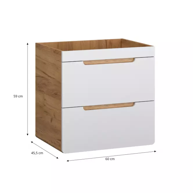 Szafka Bronx 60 dąb craft-biały