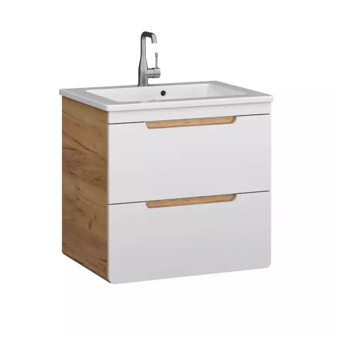 Szafka Bronx 60 dąb craft-biały