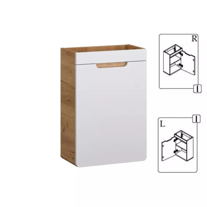 Szafka Bronx 40 dąb craft-biały