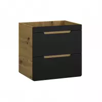 Szafka Bronx 60 dąb artisan-czarny mat