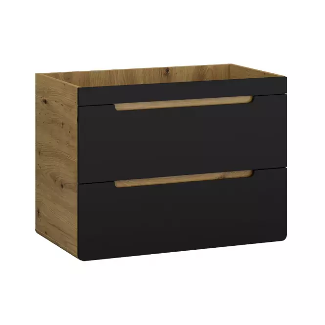 Szafka Bronx 80 dąb artisan-czarny mat