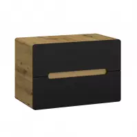 Szafka Bronx 80 z blatem dąb artisan-czarny mat