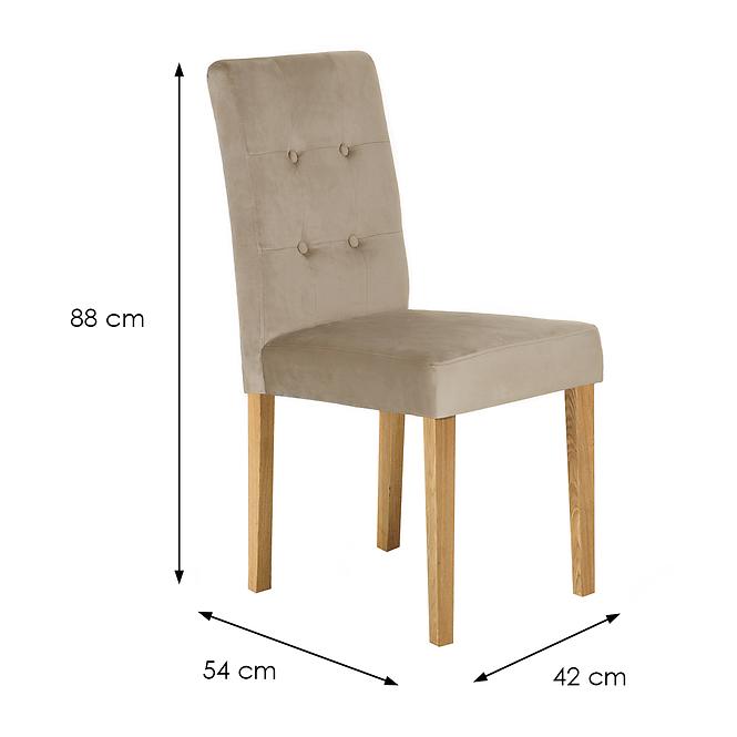 Krzesło drewniane Karo beżowe/drewniane