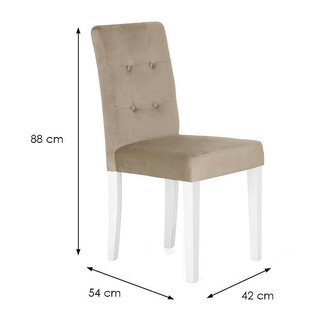 Krzesło drewniane Karo beżowe/białe