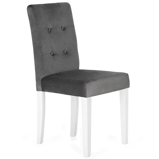 Krzesło drewniane Karo ciemnoszare/białe