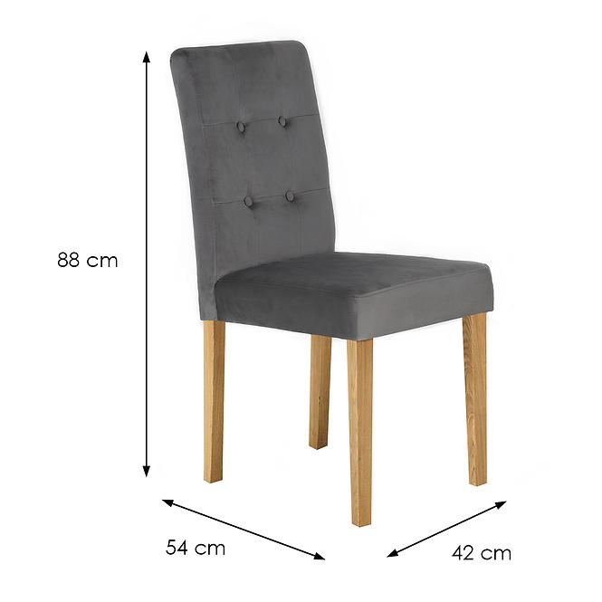 Krzesło drewniane Karo ciemnoszare/drewniane