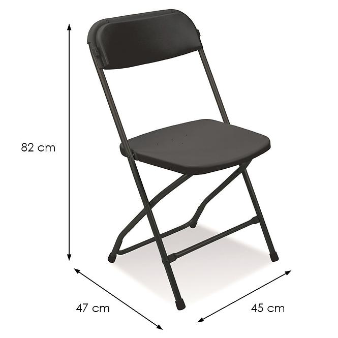 Krzesło składane Foster Black
