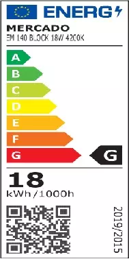 Panel LED BLOCK 18W 4200K Kwadrat Antracyt