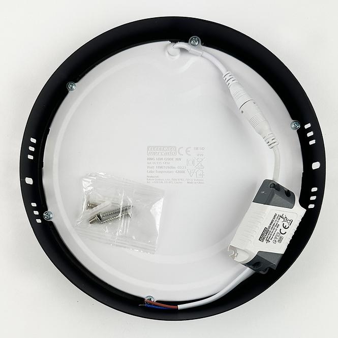 Panel LED RING 24W 4200K Okrągły Antracyt