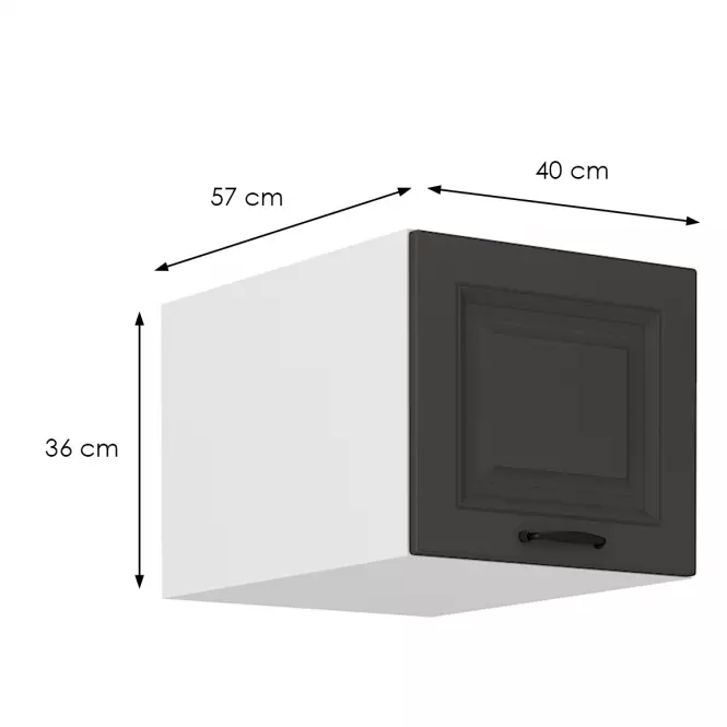 Szafka kuchenna Stilo grafit mat/biały 40 Nagu-36 1F