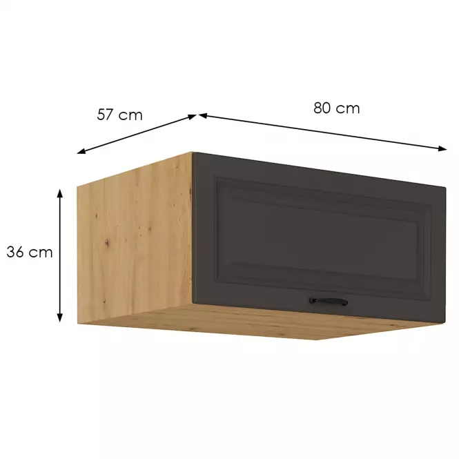 Szafka kuchenna Stilo grafit mat/artisan 80 Nagu-36 1F