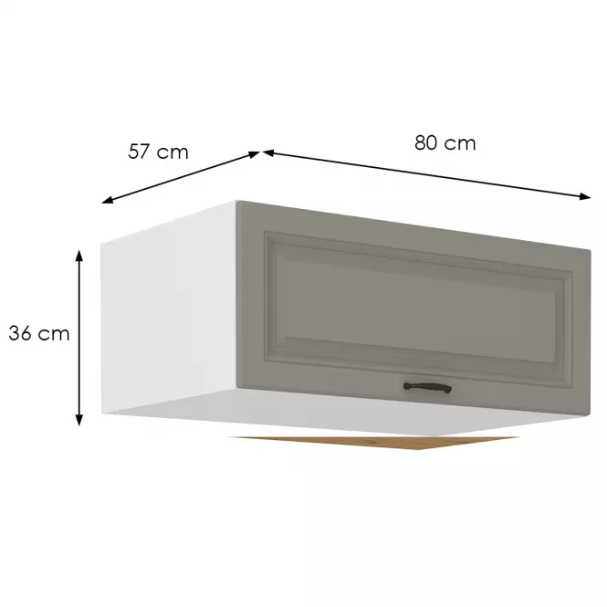 Szafka kuchenna Stilo claygrey/biały 80 Nagu-36 1F