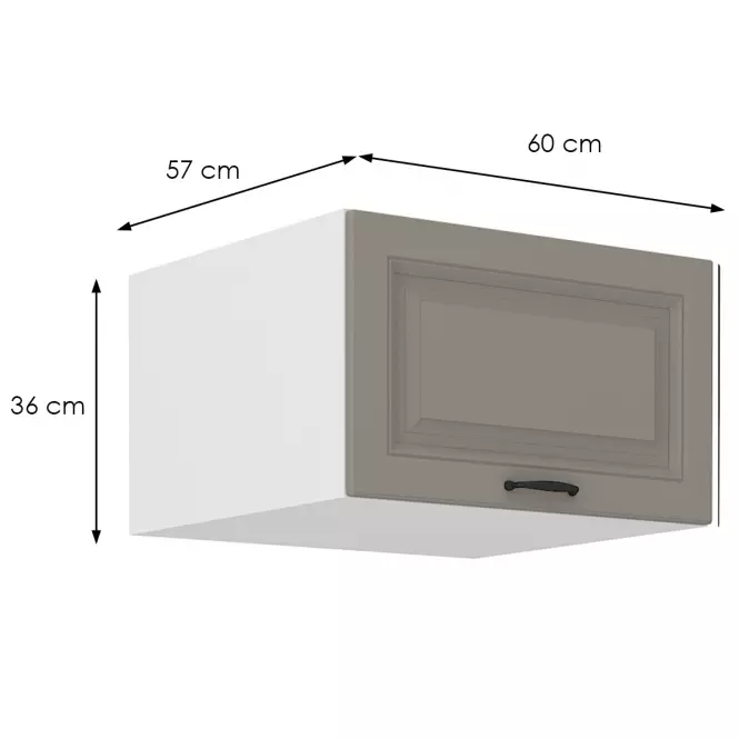 Szafka kuchenna Stilo claygrey/biały 60 Nagu-36 1F