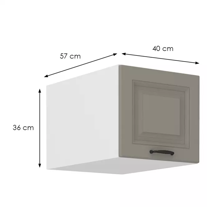 Szafka kuchenna Stilo claygrey/biały 40 Nagu-36 1F
