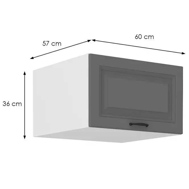 Szafka kuchenna Stilo dustgrey/biały 60 Nagu-36 1F