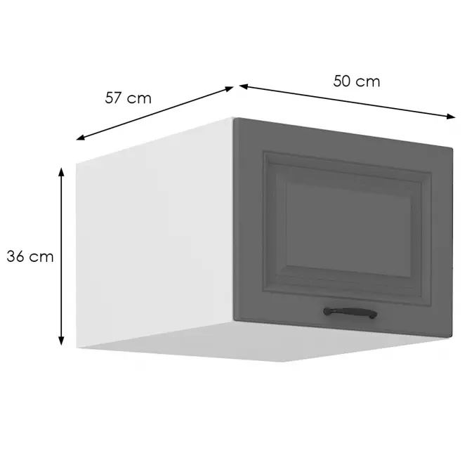 Szafka kuchenna Stilo dustgrey/biały 50 Nagu-36 1F