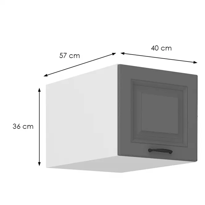 Szafka kuchenna Stilo dustgrey/biały 40 Nagu-36 1F