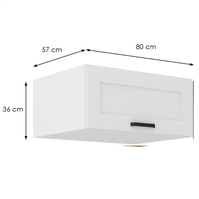 Szafka kuchenna Luna biały mat/biały 80 Nagu-36 1F