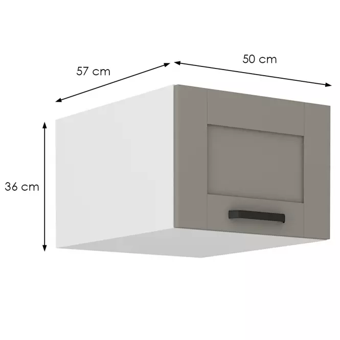 Szafka kuchenna Luna claygrey/biały 50 Nagu-36 1F