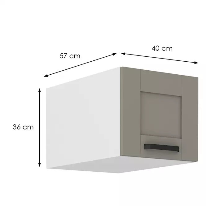 Szafka kuchenna Luna claygrey/biały 40 Nagu-36 1F