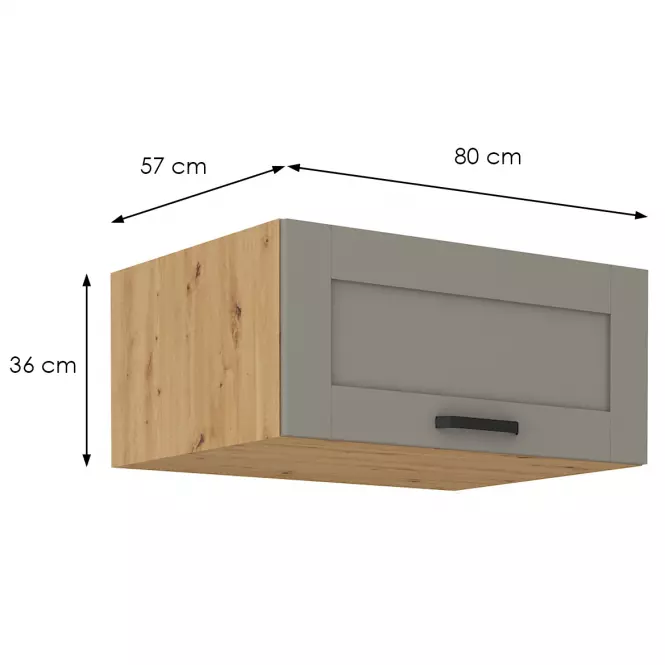 Szafka kuchenna Luna claygrey/artisan 80 Nagu-36 1F