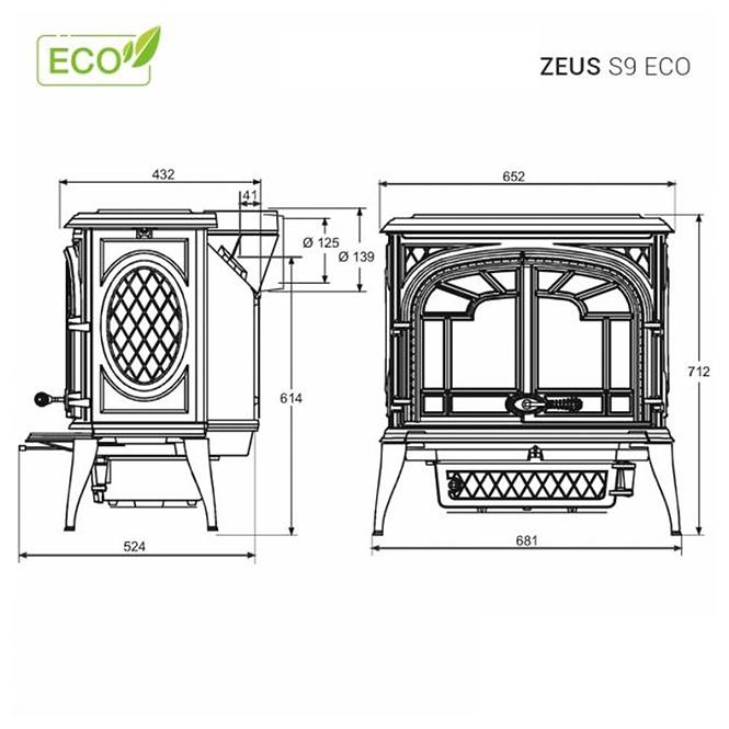 Piec kominkowy Premium ZEUS 11.3kW Eco