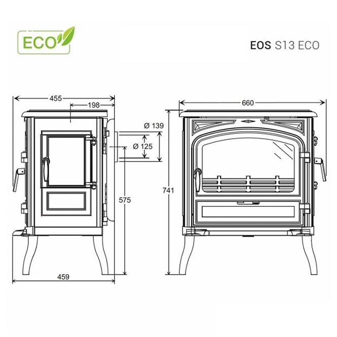 Piec kominkowy Premium EOS 10kW Eco