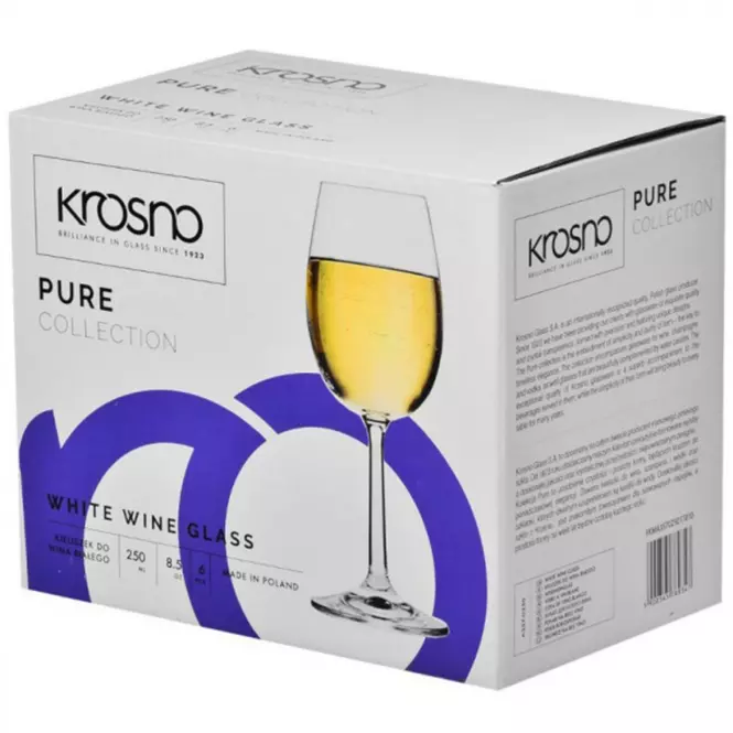 Komplet kieliszków do wina białego Pure 6x250 ml