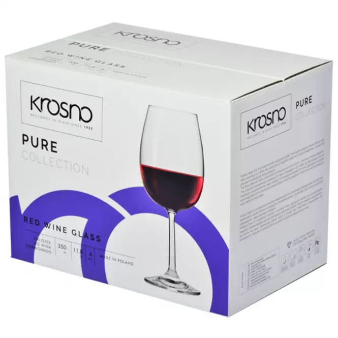 Komplet kieliszków do wina czerwonego Pure 6x350 ml