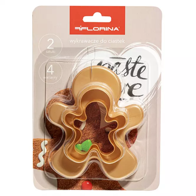 Wykrawacze do ciastek Pastelove 2 szt. Cookie man złoty