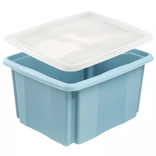 Skrzynka obrotowa z pokrywką blue 41,5x35,5x22 24l