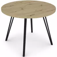 Stół Log TB circle 100x100 artisan/czarny