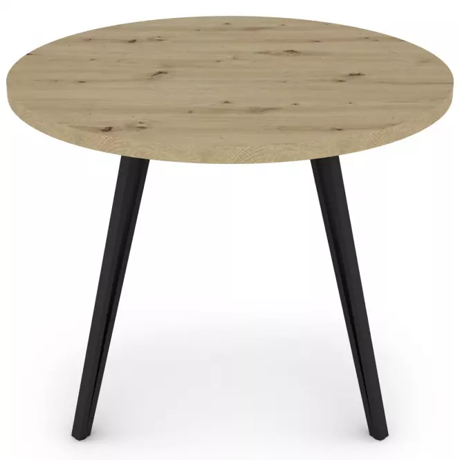 Stół Log TB circle 100x100 artisan/czarny,2