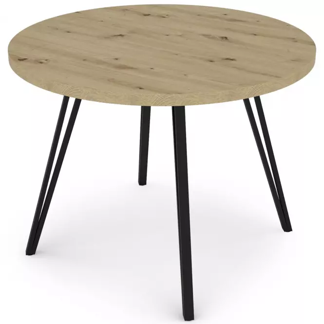 Stół Log TB circle 100x100 artisan/czarny,3