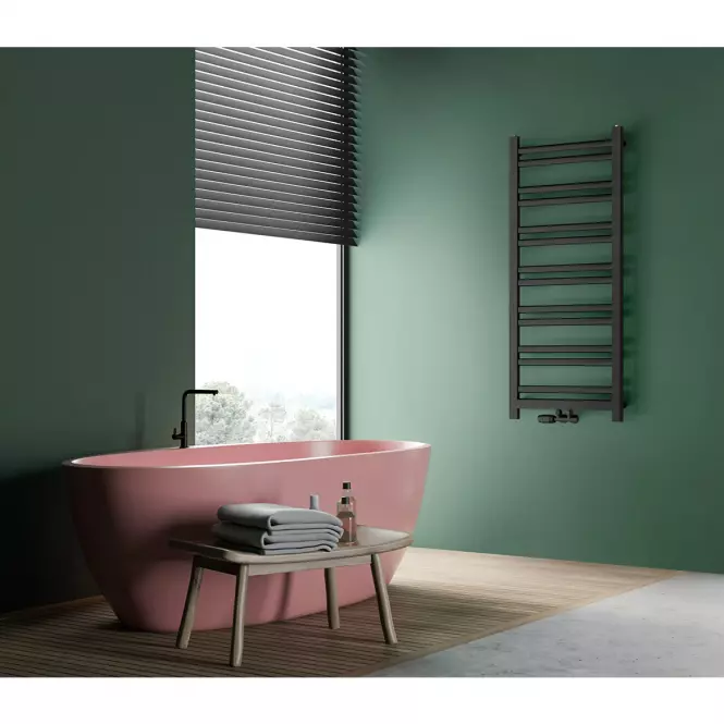 Grzejnik łazienkowy Łezka Retro ŁR 20/40 1840x440 mm czarny,5