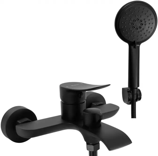 Bateria wannowa z zestawem wannowym Rea Dart czarna