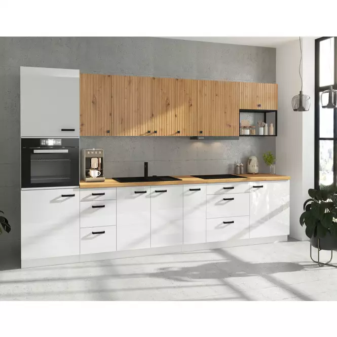 Szafka kuchenna MIA biały połysk/biały 60lo-210 2f,4