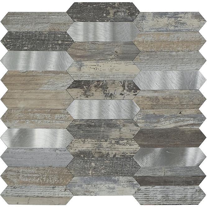 Panel dekoracyjny samoprzylepny Mood Wood Silver